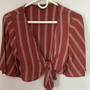 SMALL Cropped Shirt with Front Tie